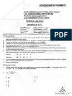 Soal PAS Matematika Peminatan Kelas XII Tahun 2018-2019 PDF