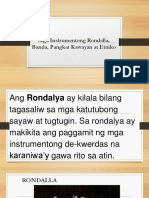 Mga Instrumentong Rondalla, Banda, Pangkat Kawayan