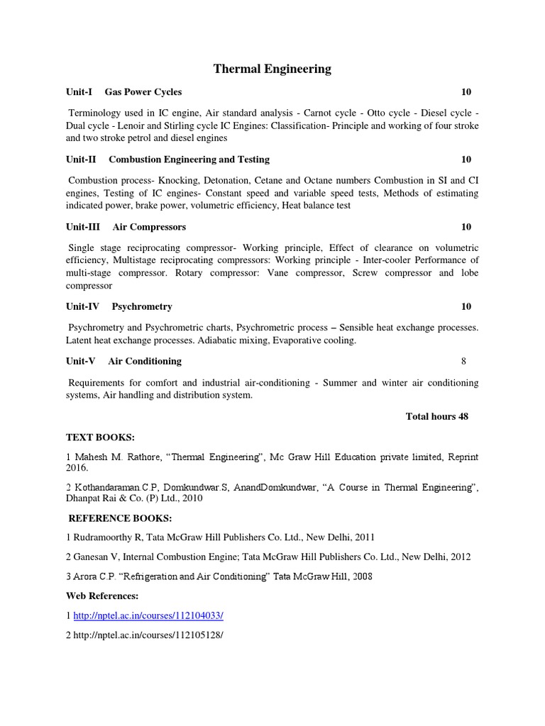 Thermal Engineering Overview and Concepts | PDF | Thermal Conduction ...