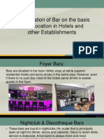 Classification of Bars Based on Location and Entertainment