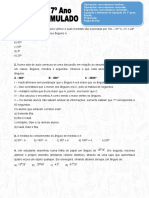 Matemática Simulado 7º Ano