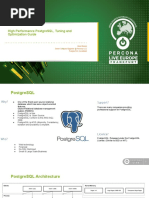High Performance PostgreSQL, Tuning and Optimization Guide - FileId - 160682