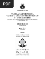 ULUSLARARASI İNEGÖL TARİHİ Ve KÜLTÜRÜ SEMPOZYUMU EKİM 2016 BİLDİRİLER COMMUNIQUE II. CİLT VOLUME II PDF