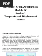 Module 4 Sesion 1 Temperature and Displacement Sensors