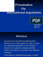 Presentation On International Negotiation