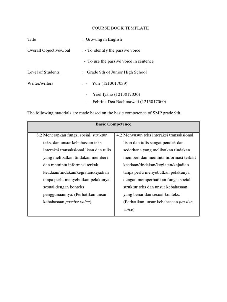 Course Book Template Revisi Instruct | PDF | Grammatical Tense | Verb