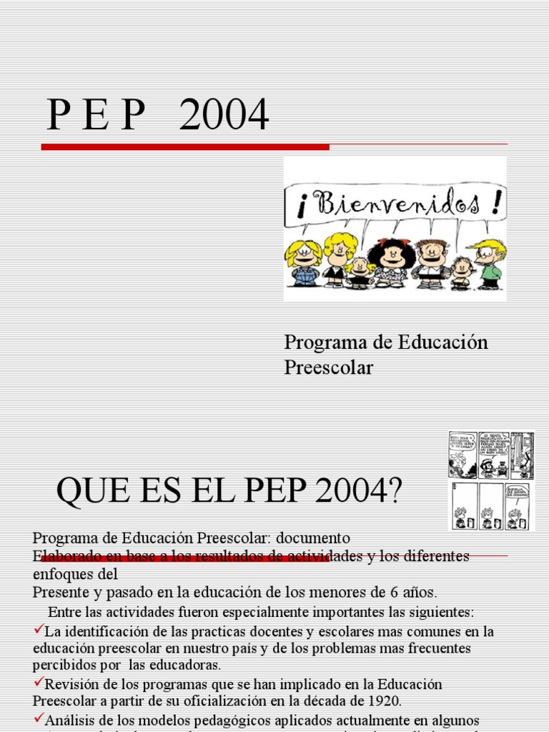 PEP 2004: Educación Preescolar en México | PDF | Educación de la ...