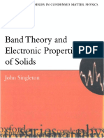(Oxford Master Series in Physics) John Singleton - Band Theory and Electronic Properties of Solids (2001, Oxford University Press)