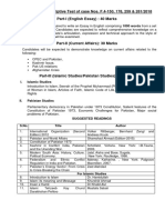 FPSC Syallbus PDF