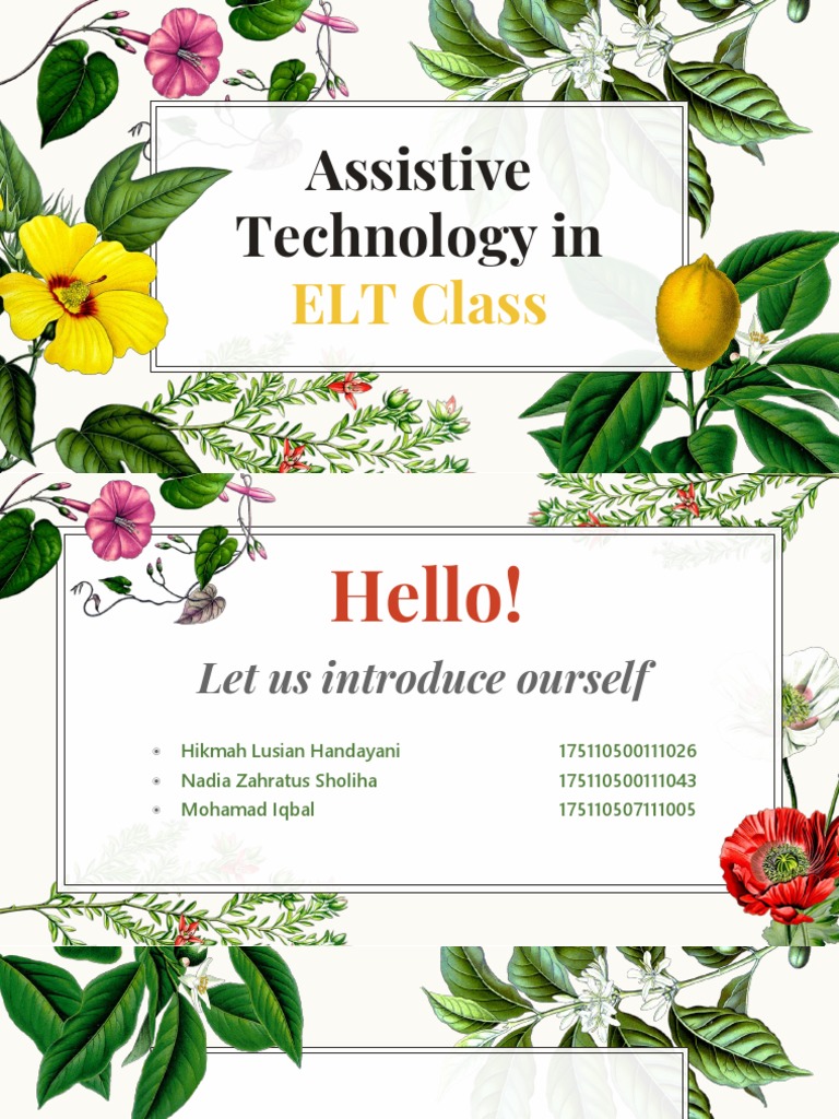 Assistive Technology for Low Vision in ELT | PDF | Visual Impairment | Verb