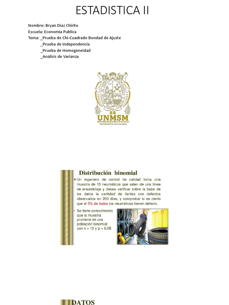 Estadistica II - Diaz Chirito Bryan | PDF | Análisis estadístico ...
