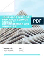 En Que Se Diferencian Los Animales de Los Humanos