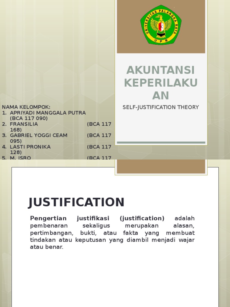 Self-Justification Kelompok 9 | PDF