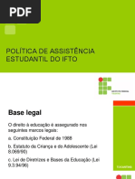 Politica Assistencia Estudantil Ifto