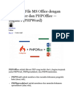 CodeIgniter Dan PHPOffice