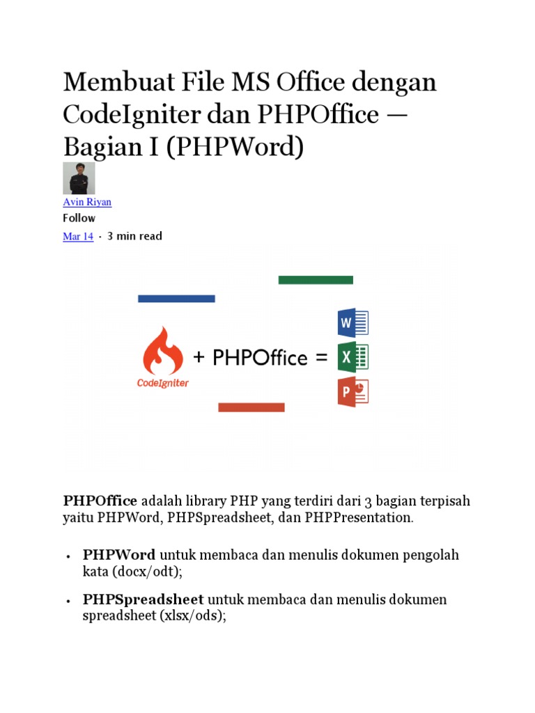Membuat File DOCX dengan PHPWord | PDF