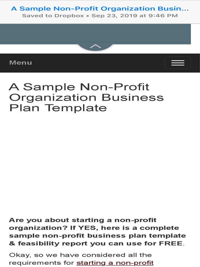 Free 16 Nonprofit Business Plan Samples In Pdf Ms Word Google Docs Pages