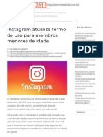 Instagram Atualiza Termo de Uso Para Membros Menores de Idade