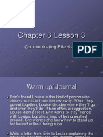 Communicating Effectively Chapter 6 Lesson