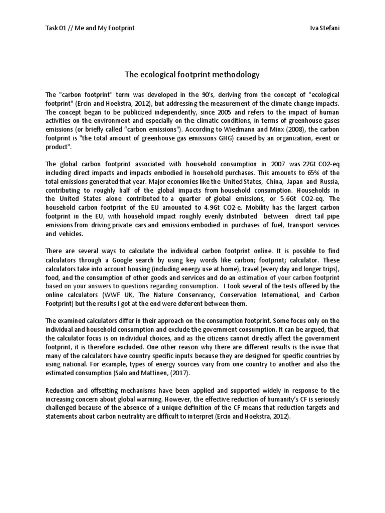Understanding Your Carbon Footprint | PDF | Carbon Footprint ...