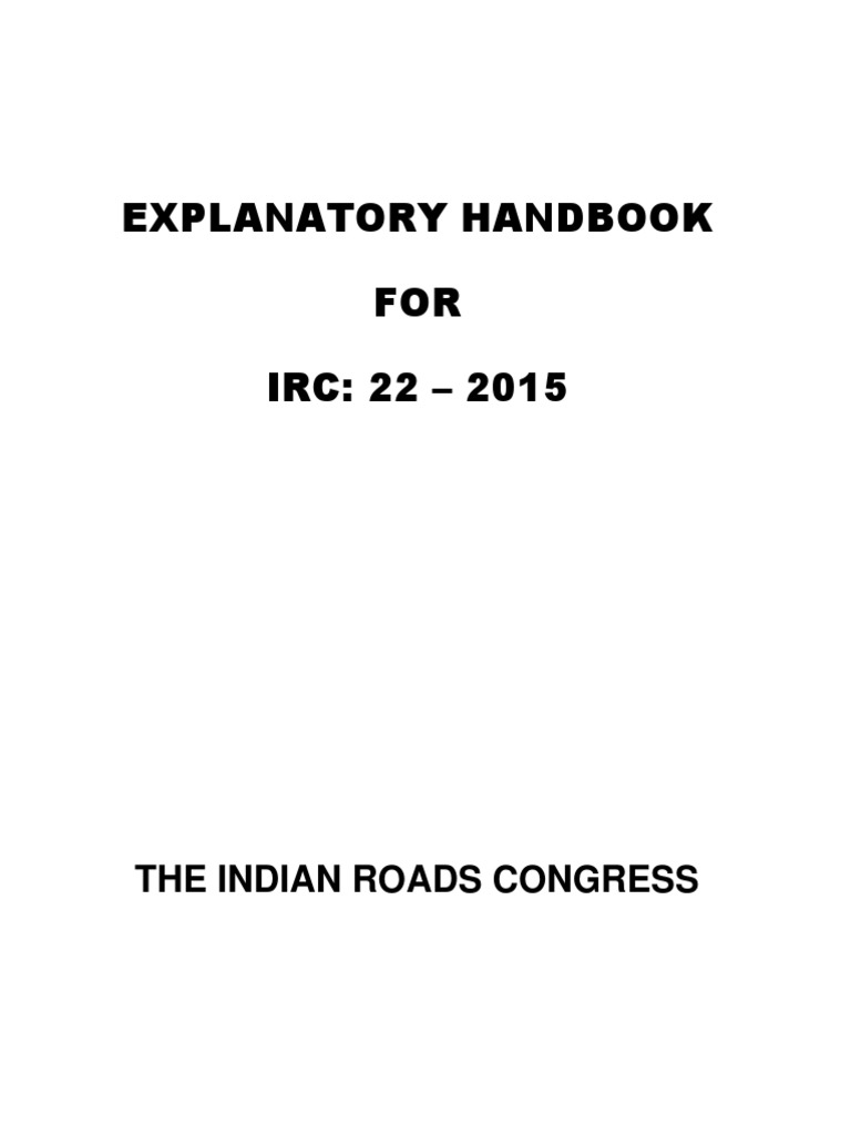 Explanatory Handbook for IRC 22-2015 | PDF | Strength Of Materials ...