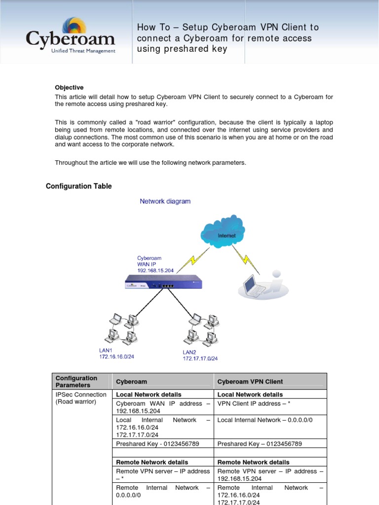 Cyberoam CR GreenBow IPSec VPN Software Configuration | PDF | Virtual ...