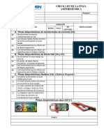 Check List de La Pinza Amperimétrica