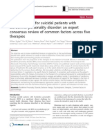 Psychotherapy for Suicidal Patients With Borderline Personality Disorder an Expert Consensus Review of Common Factors Across Five Therapies.