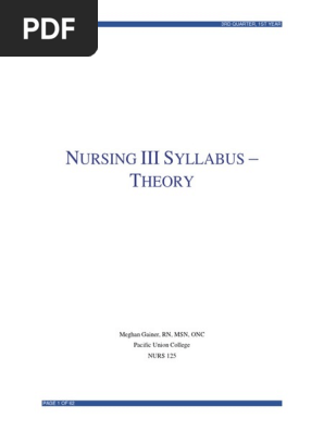 Nursing Syllabus