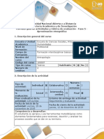 Guía de actividades y rúbrica de evaluación - Fase 5 - Aproximación etnográfica