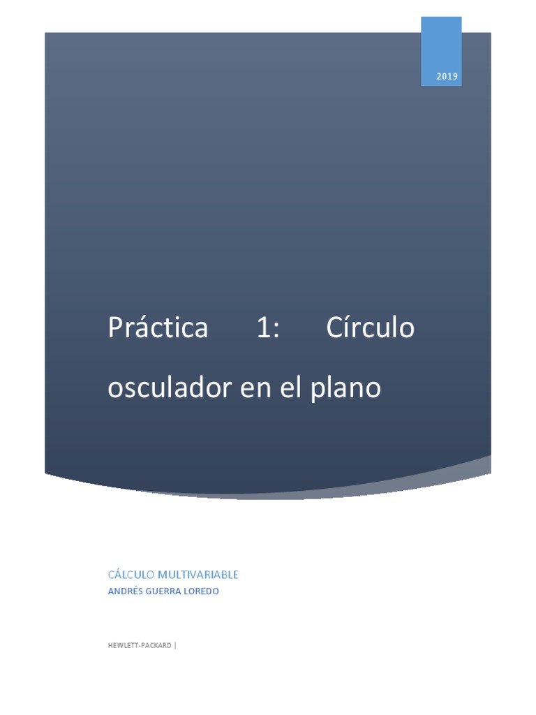 Circulo Osculador en El Plano | PDF