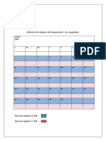 Bitácora de Chequeo de Temperatura de Congelador