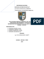 Evaluación de Impacto Ambiental Del Proyecto de Adecuación, Mejoramiento y Sustitución de La Infraestructura Educativa de La I.E. 86019 La Libertad - Huaraz - Ancash"