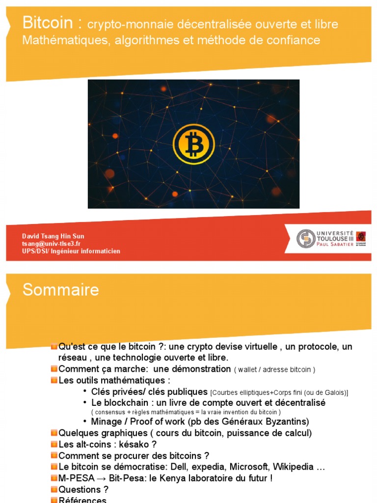 Comprendre le Bitcoin et son fonctionnement | PDF | Bitcoin | Couche  application