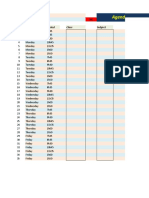 Agenda Hebdomadaire: Seq. DAY Period Class Subject