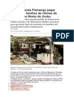 Justiça Manda Flamengo Pagar Pensão Às Famílias de Vítimas de Incêndio No Ninho Do Urubu