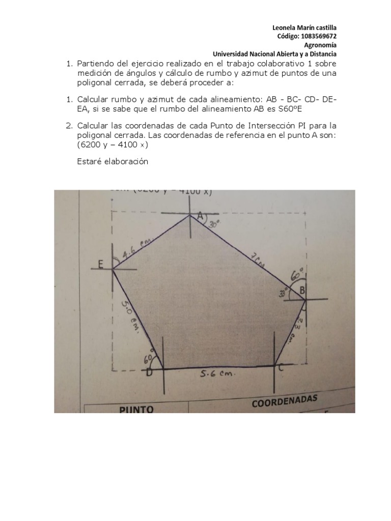 Ejerccicios de Rumbo y Azimut | PDF | Geometría Elemental | Ángulo