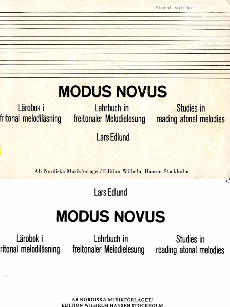 The Modus Novus Lars Edlund PDF | PDF