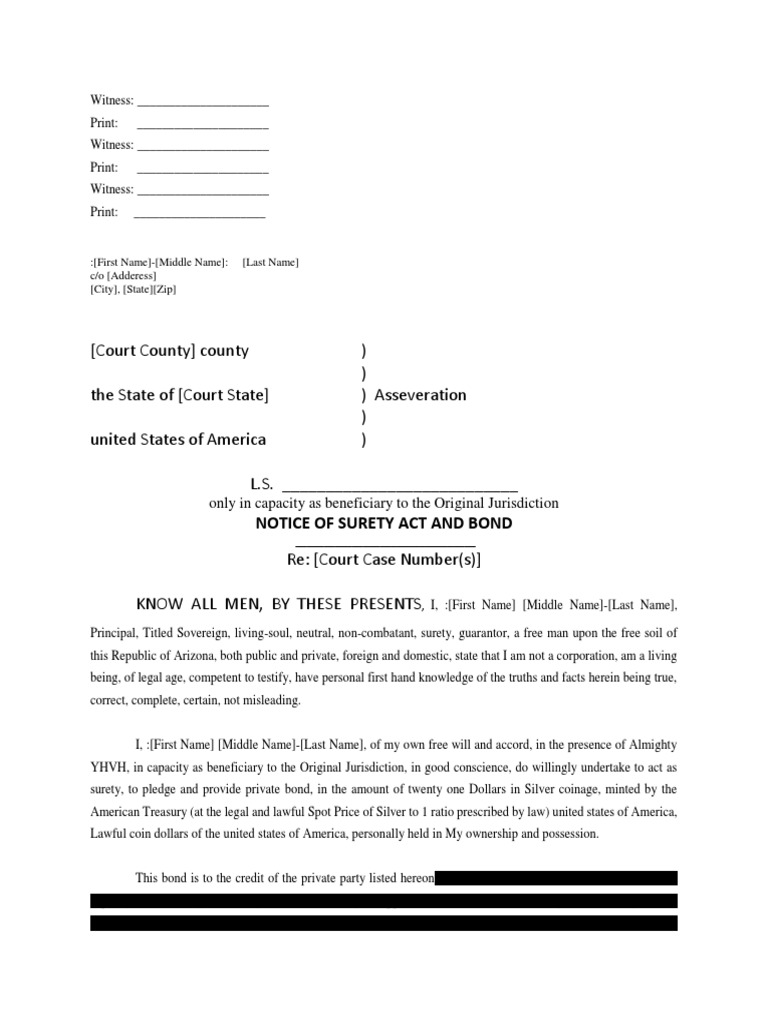 Surety Bond Template Collateral Estoppel Res Judicata