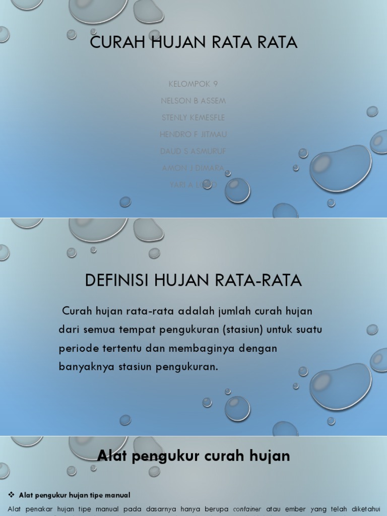 Metode Pengukuran Curah Hujan Rata-rata | PDF