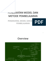 Pendekatan Model Dan Metode Pembelajaran