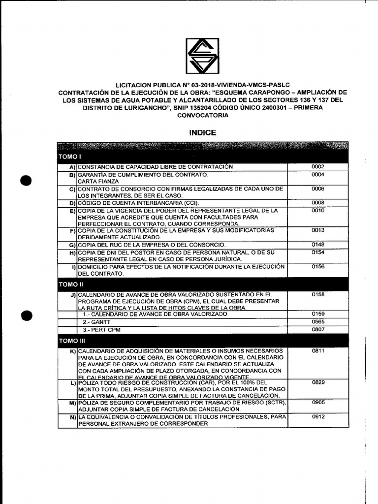 Documentos para Perfeccionamiento de Contrato - Tomo 9 | PDF