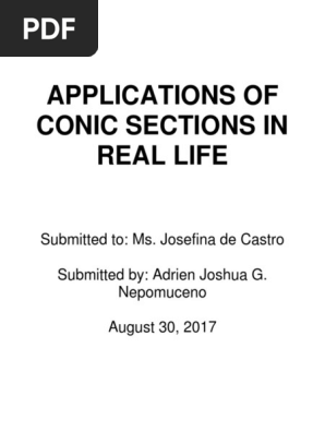 Applications Of Conic Sections3