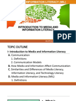 Mil Topic 1 Intro To Media Literacy