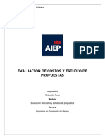 Caso 1 - EVALUACIÓN DE COSTOS Y ESTUDIO DE PROPUESTAS - Sebastian Peña