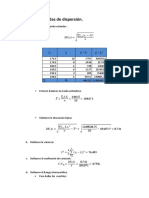 Medidas de dispersión de datos: desviación estándar, varianza, coeficiente de variación y rango intercuartilico