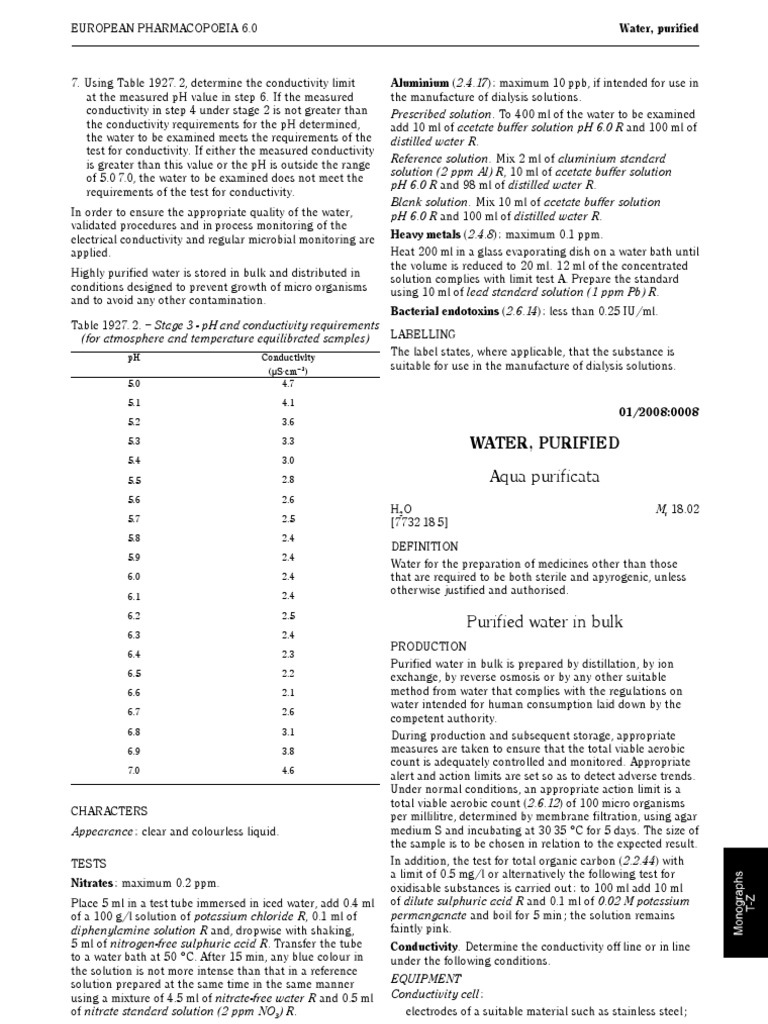 Water Purified 0008e Ph Water Purification