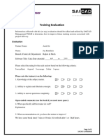 Training Evaluation Form