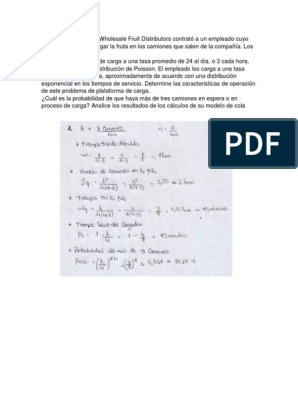 IO 2 Ejercicios U5 Teoria de Colas | PDF | Bancos | Economias