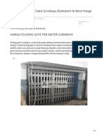 Jual Pintu Folding Gate Surabaya Galvalum Besi - PabrikPintu - Co.id